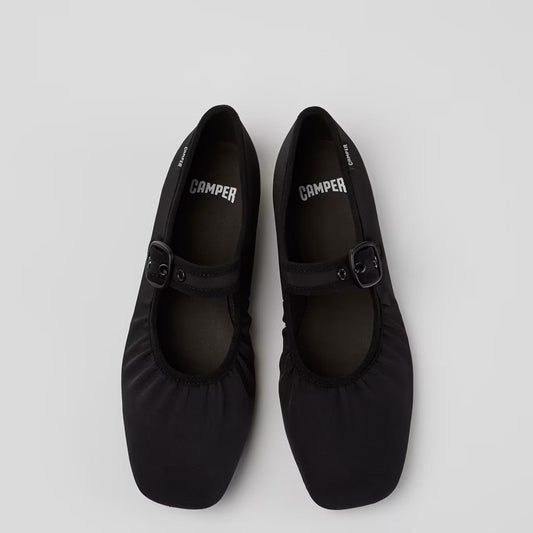 CAMPER CASI MYRA MJ FLAT GATHERED FABRIC BLACK
