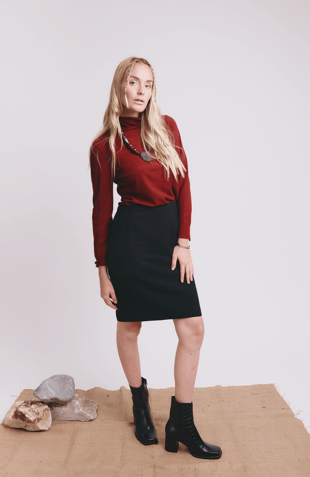 CANELLA BRAND BOTAS RUNWAY CROCO BLACK