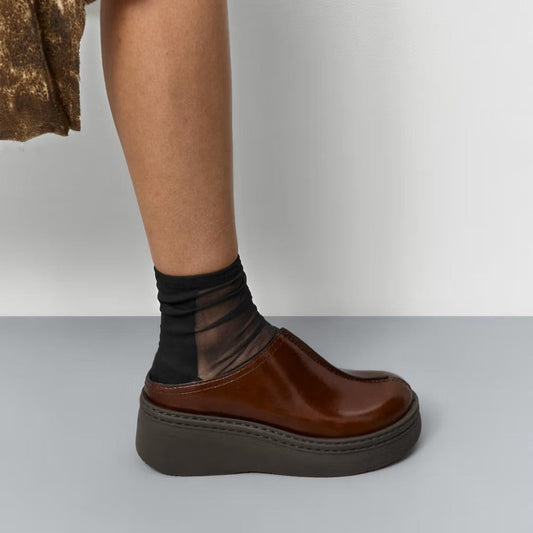 MIISTA Mego Dark Brown Mules