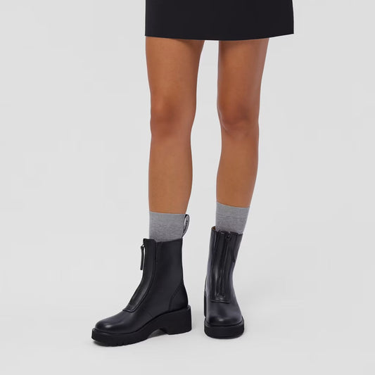 CAMPER FRONT ZIP BOOT BLACK