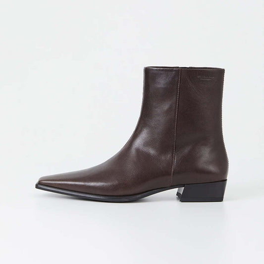 VAGABOND NELLA-ZIP BOOTIE IN CHOCOLATE