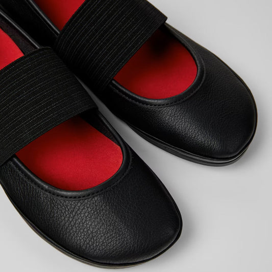 CAMPER RIGHT ELASTIC FLATS BLACK