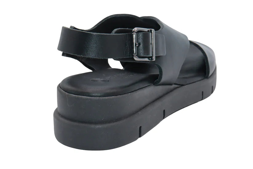 ERIC MICHAEL RAMONA CROSS SANDAL BLACK - Shoe Market NYC