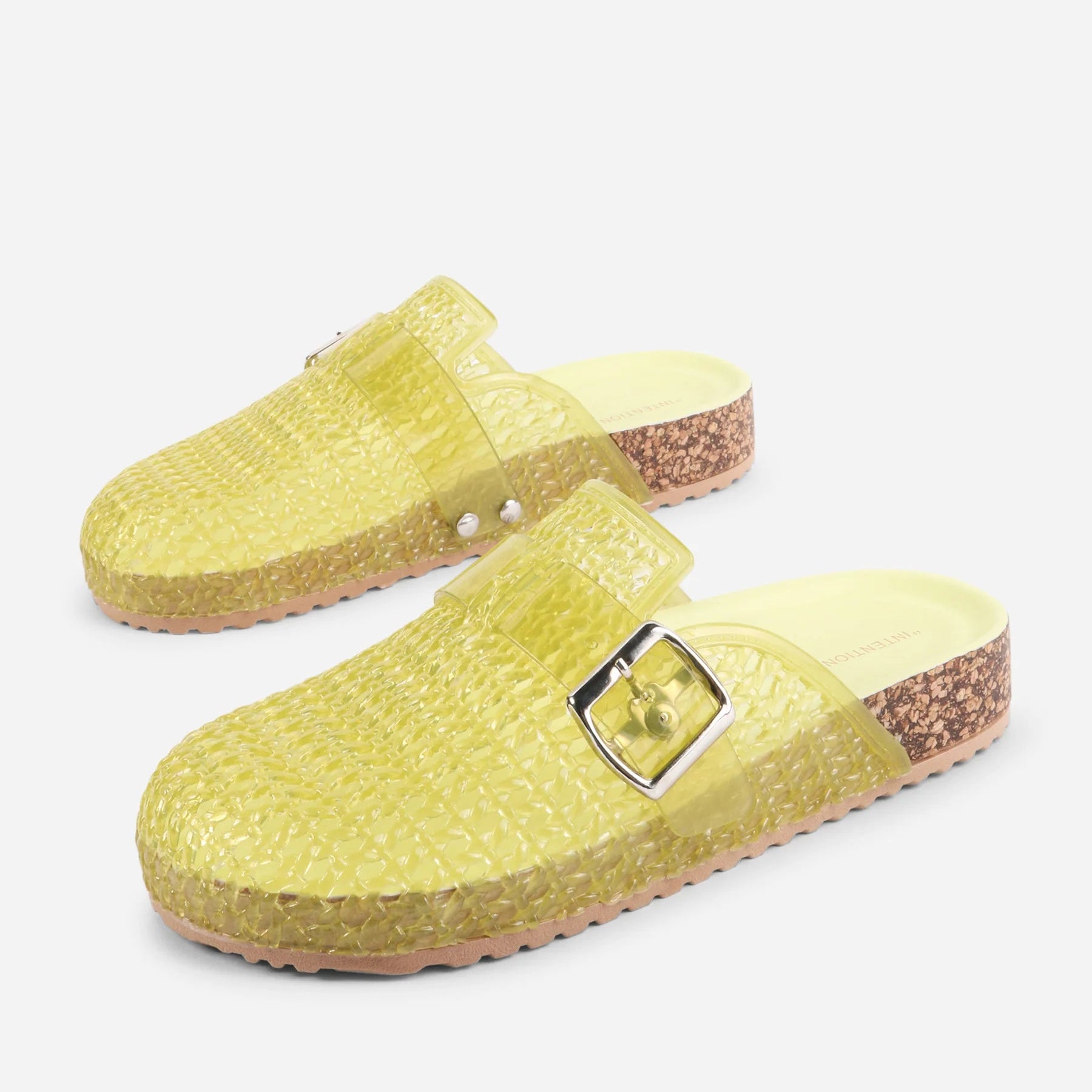 INTENTIONALLY BLANK SETH CORK SLIDE IN MELON - Shoe Market NYC
