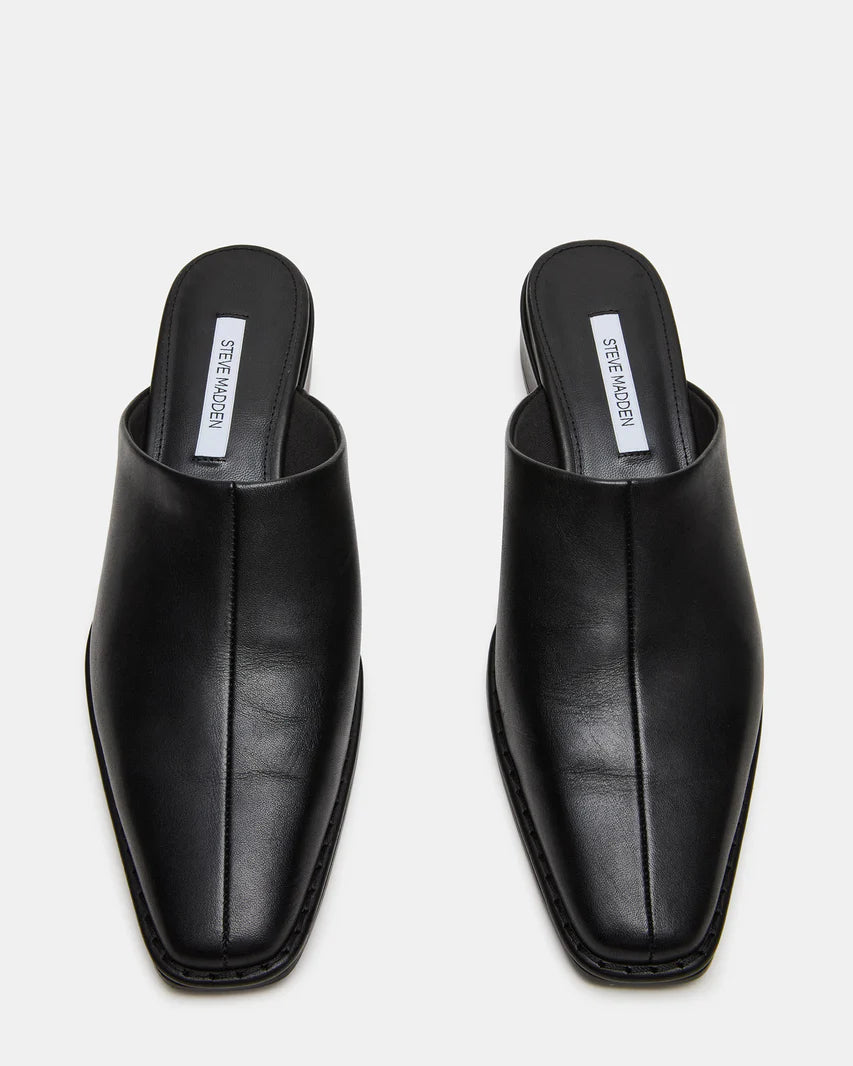 STEVE MADDEN DESSA WESTERN MULE -BLACK