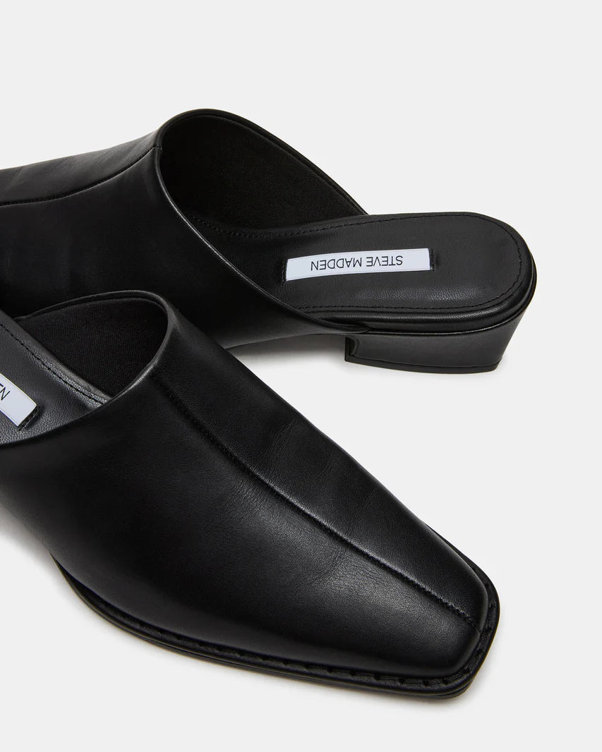 STEVE MADDEN DESSA WESTERN MULE -BLACK