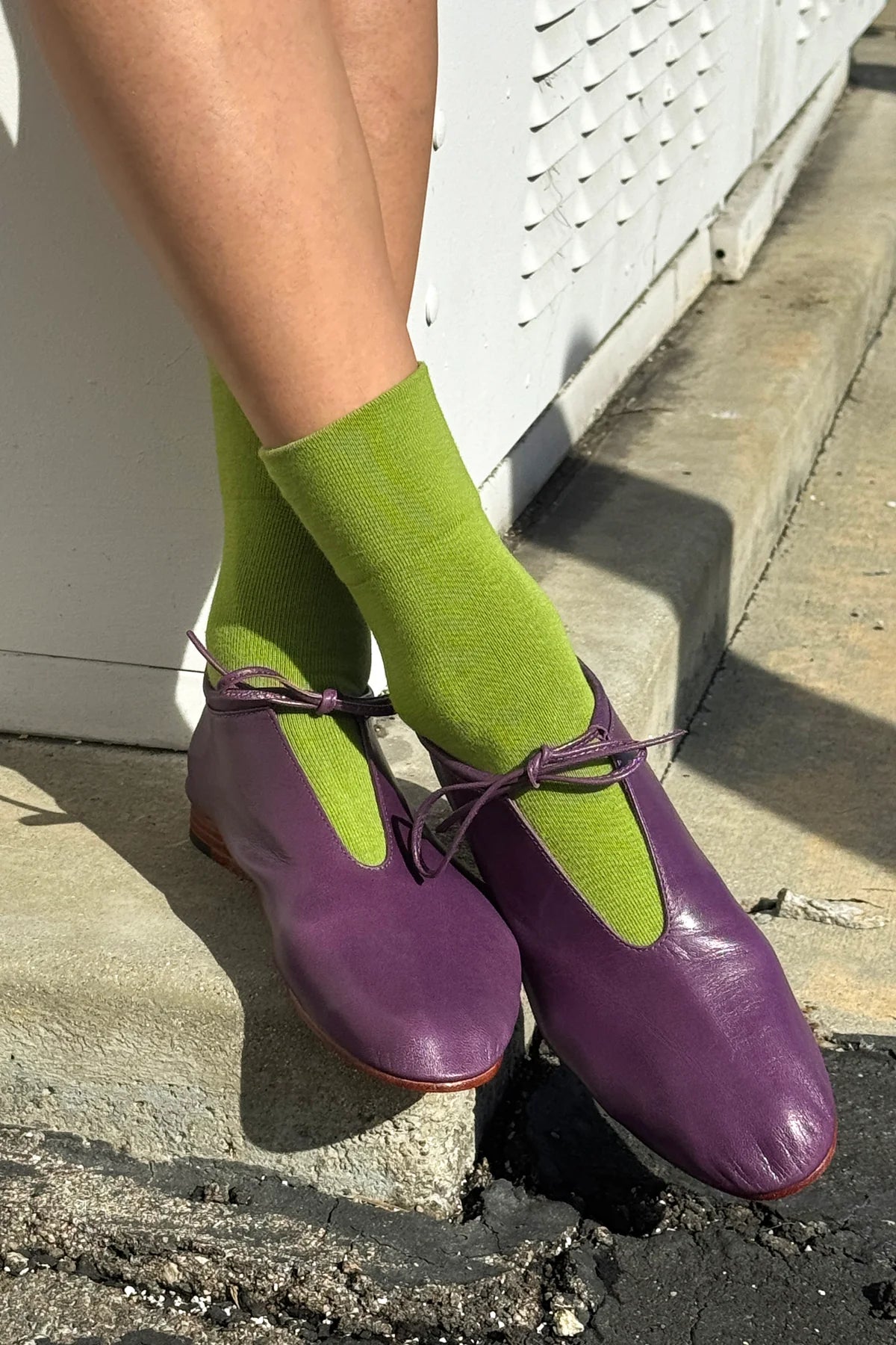 LEBON SHOPPE SNEAKER SOCKS MATCHA