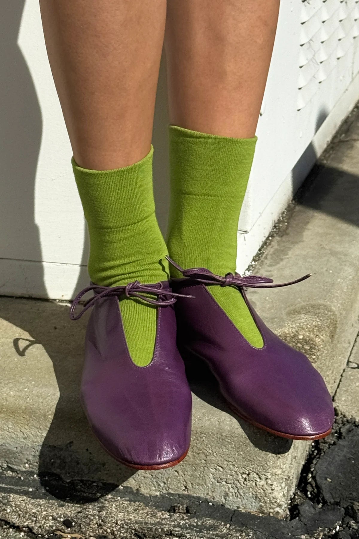 LEBON SHOPPE SNEAKER SOCKS MATCHA