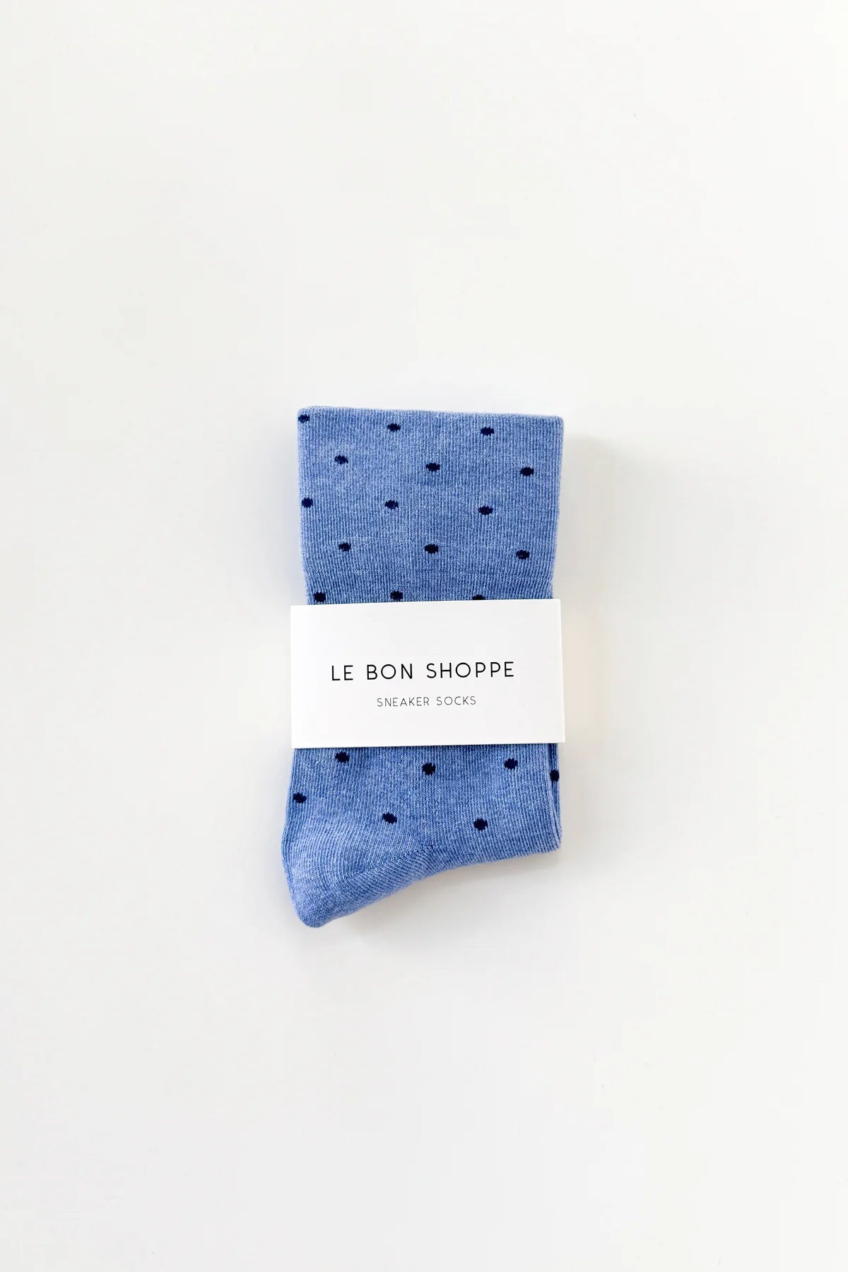 LEBON SHOPPE PATTERNED SNEAKER SOCKS POLKA NAVY BLUE - Shoe Market NYC