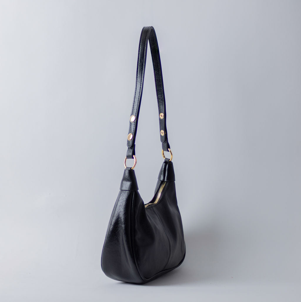 SIMPLE VEGAN SHOULDER-BLACK
