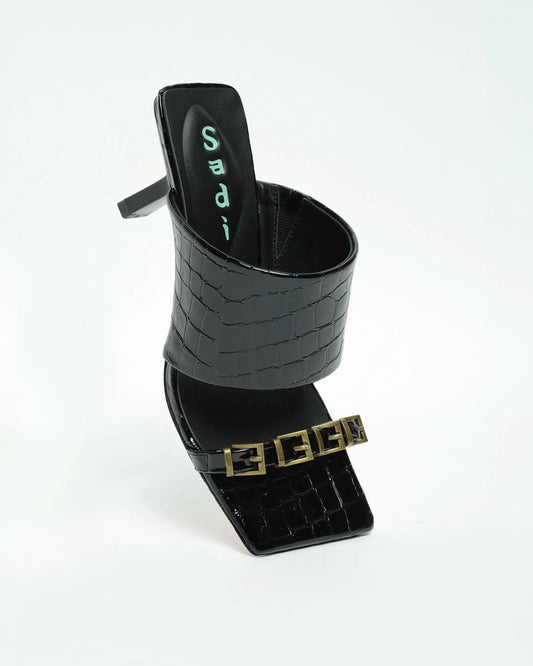 SADI.LOVE YOOMI BLACK CROC SANDAL