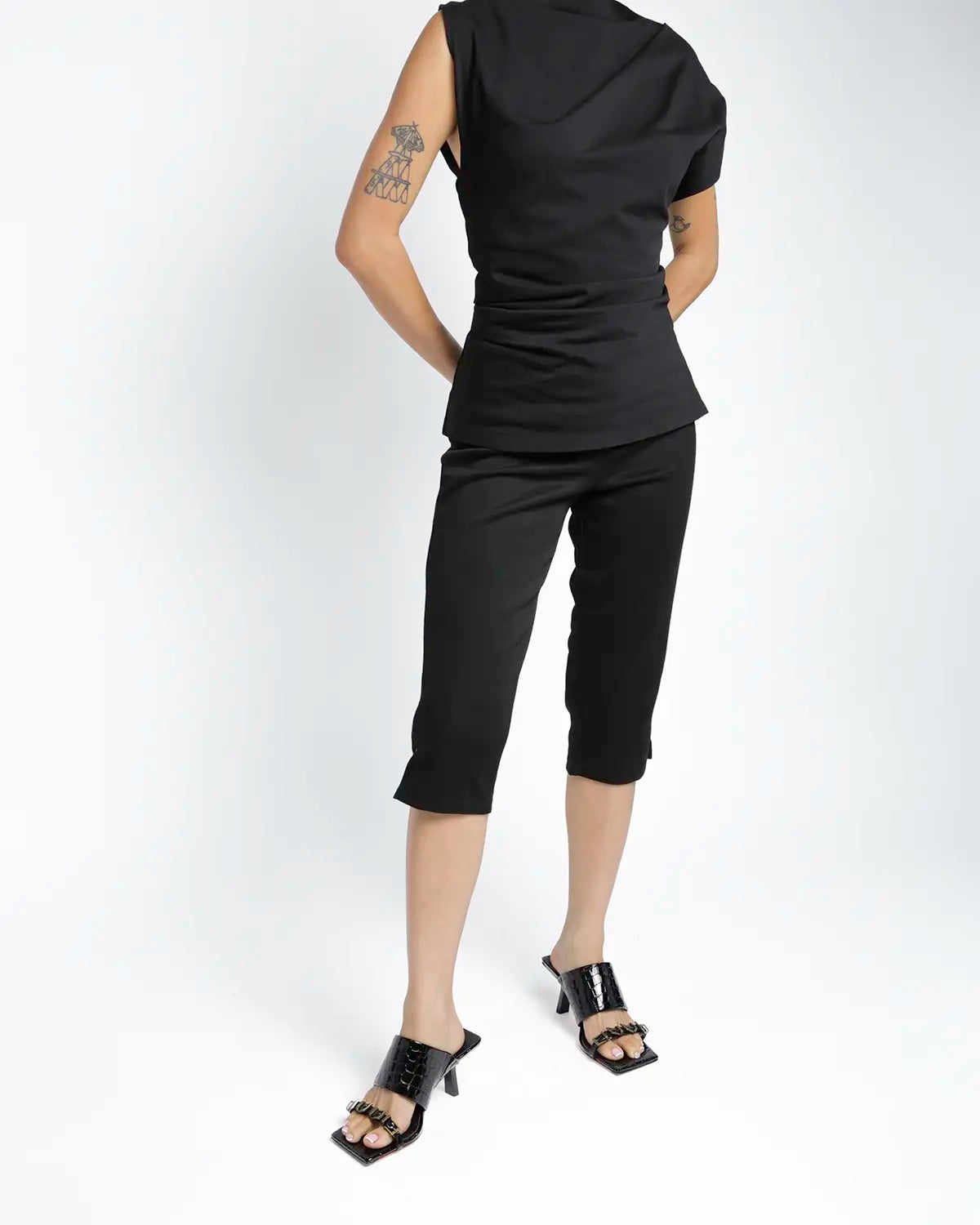 SADI.LOVE YOOMI BLACK CROC SANDAL