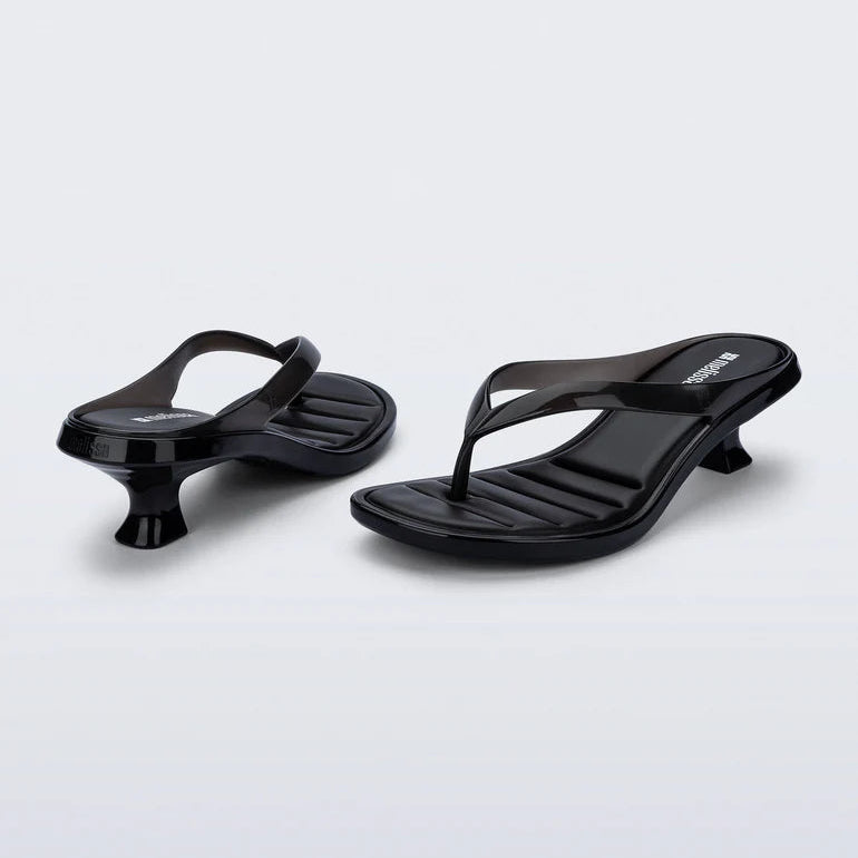 MELISSA FLIP FLOP KITTEN HEEL BLACK