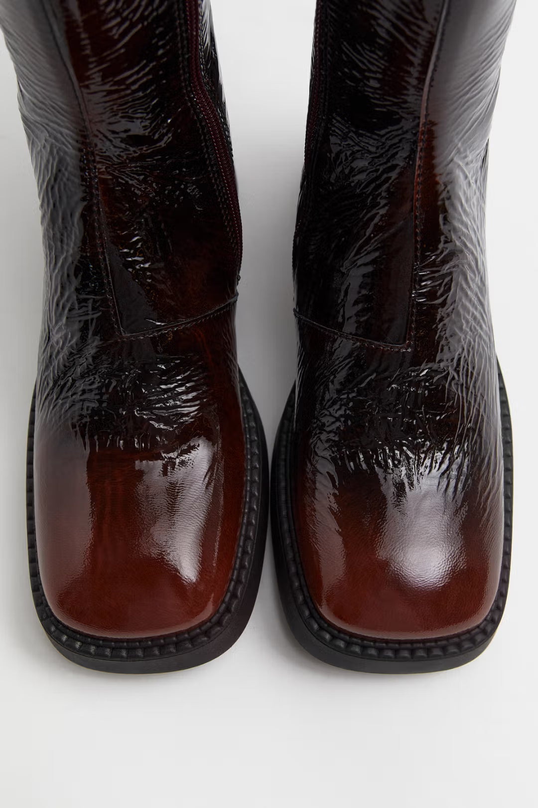 Miista Yumi Burgundy Pull Boots