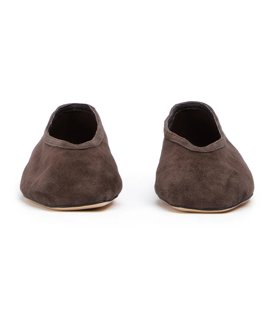 TONY BIANCO BIANCA SUEDE BROWN FLATS - Shoe Market NYC