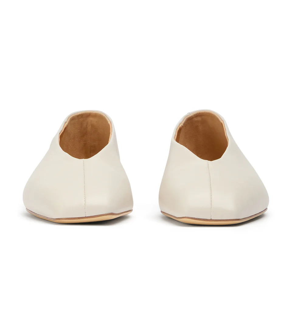 TONY BIANCO BRASH LEATHER FLATS IN DOVE NAPPA - Shoe Market NYC