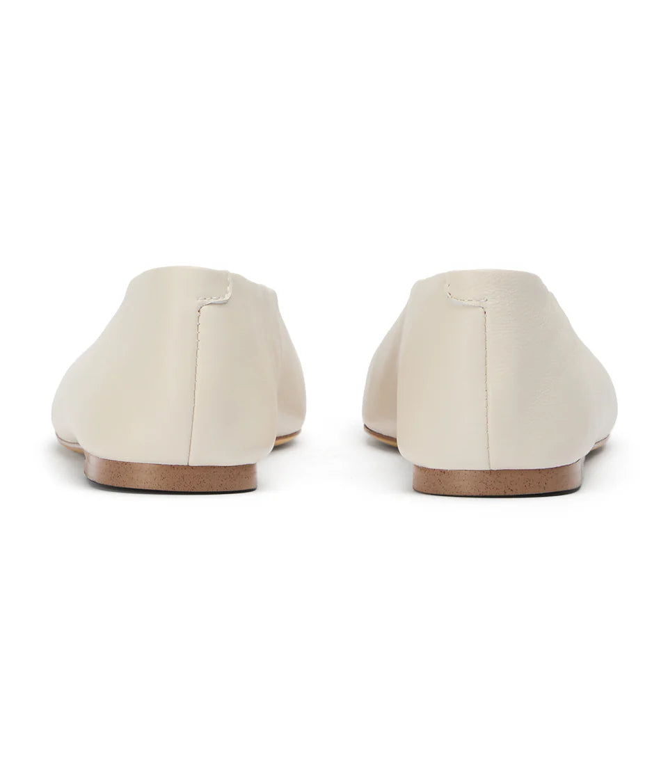 TONY BIANCO BRASH LEATHER FLATS IN DOVE NAPPA - Shoe Market NYC