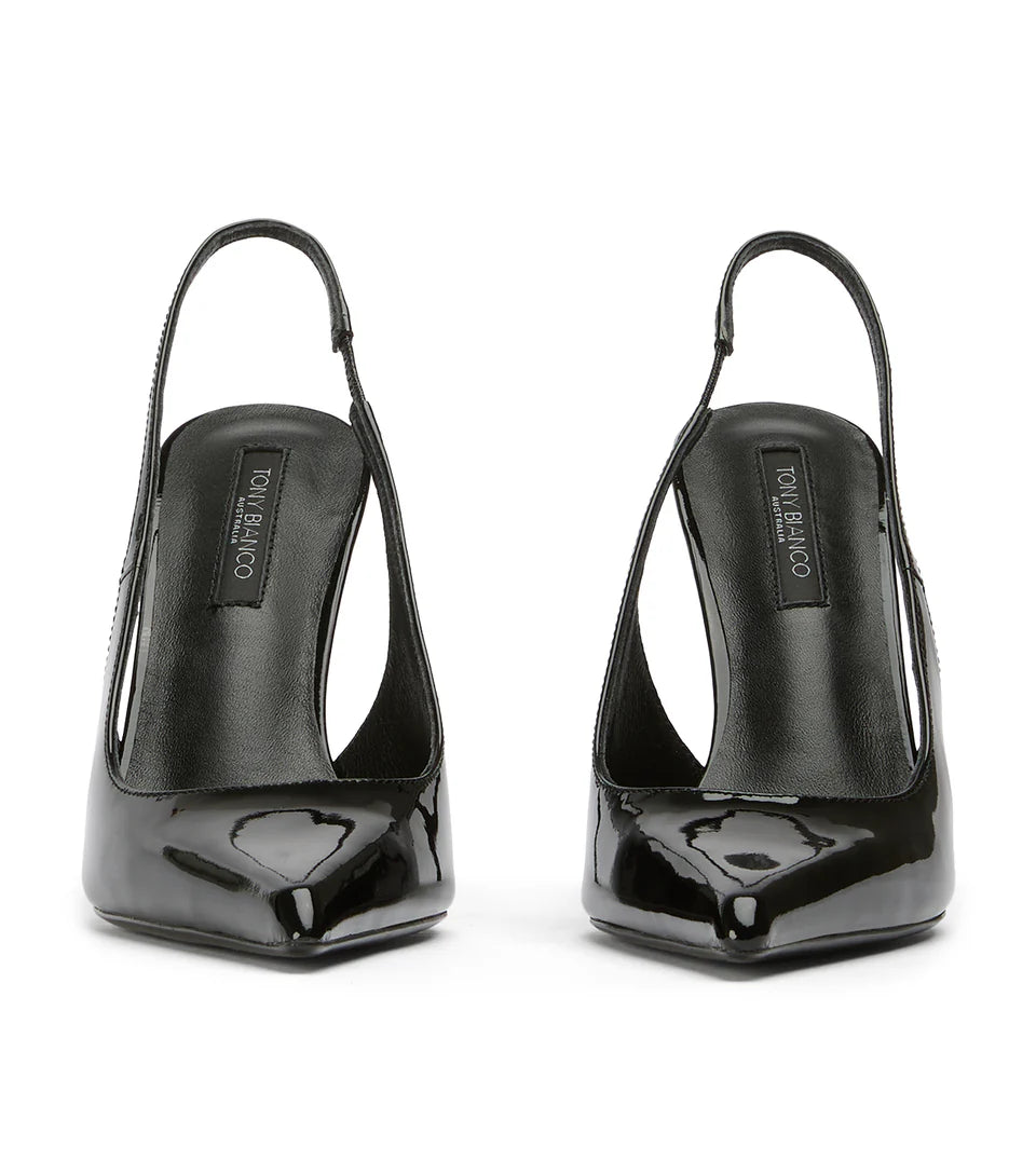 TONY BIANCO CHARLOTTE SLING BACK BLACK PATENT - Shoe Market NYC