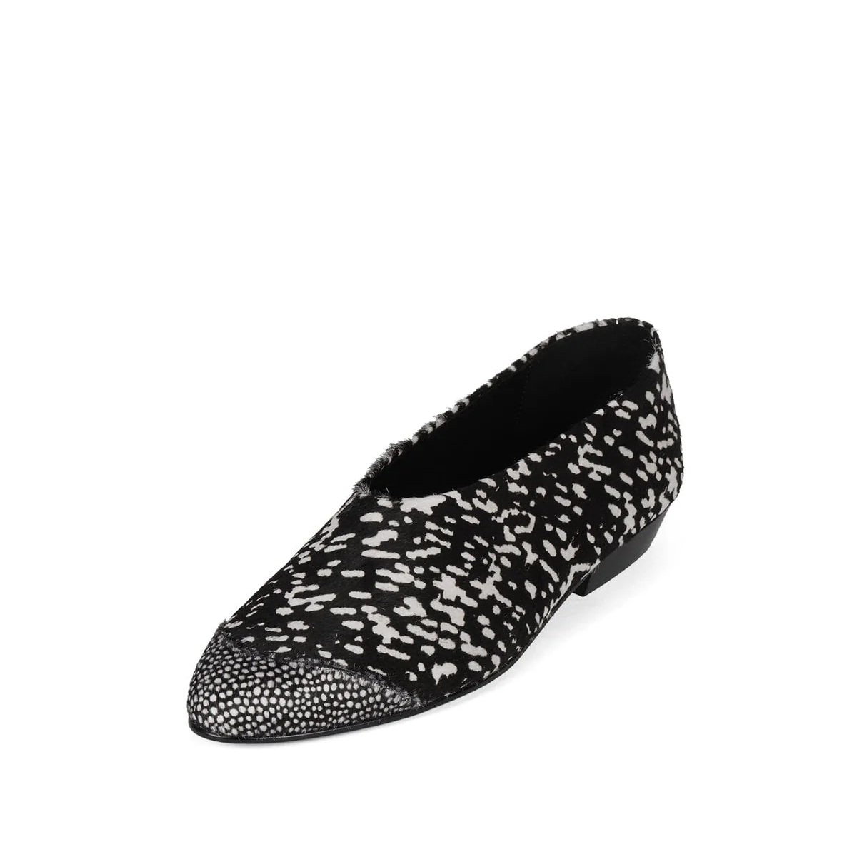 JEFFREY CAMPBELL COLLENE-F BLK. WHITE HAIR