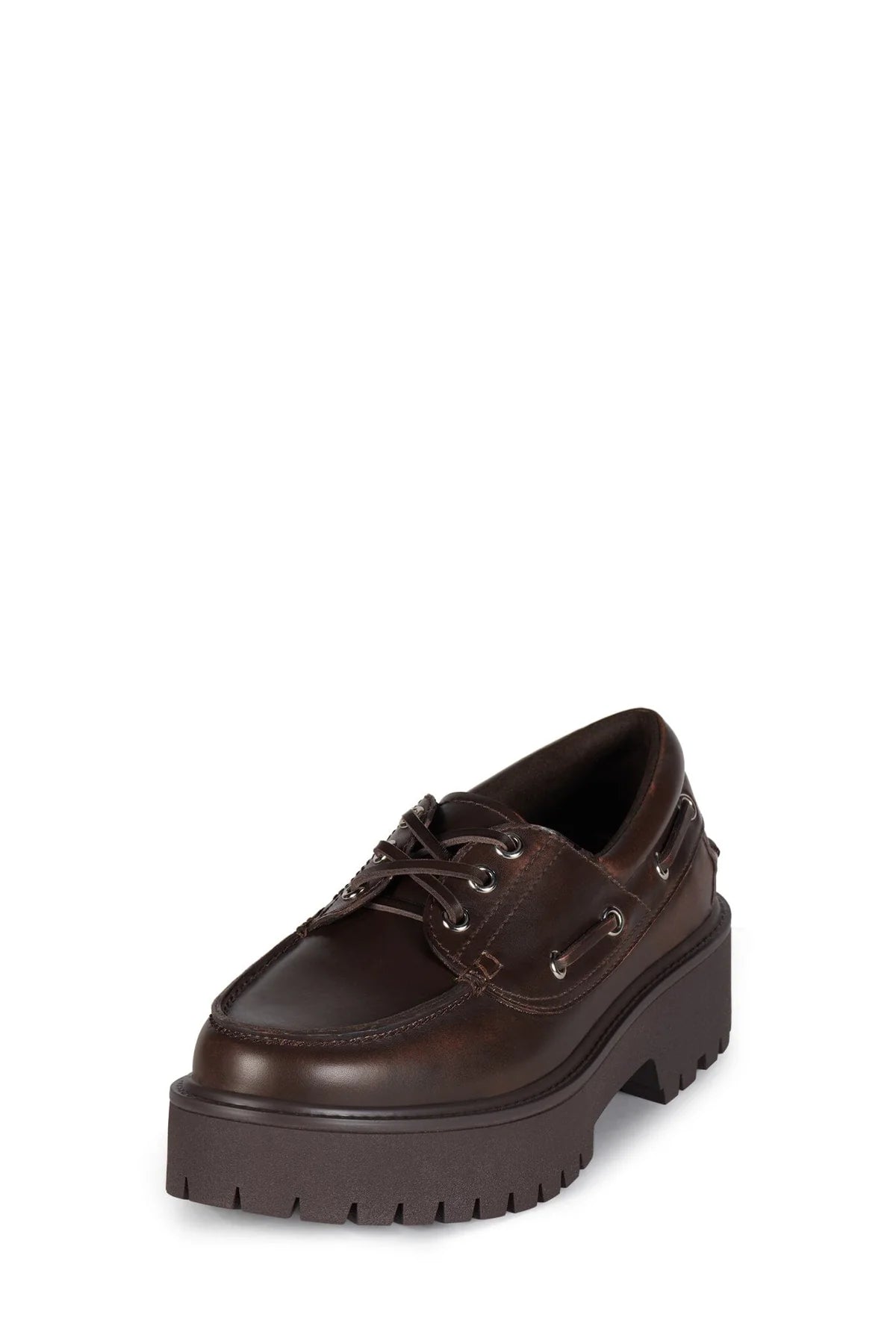 JEFFREY CAMPBELL CRUSHED-T PLATFORM BOAT SHOE