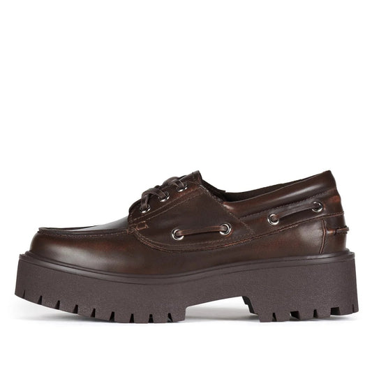 JEFFREY CAMPBELL CRUSHED-T PLATFORM BOAT SHOE