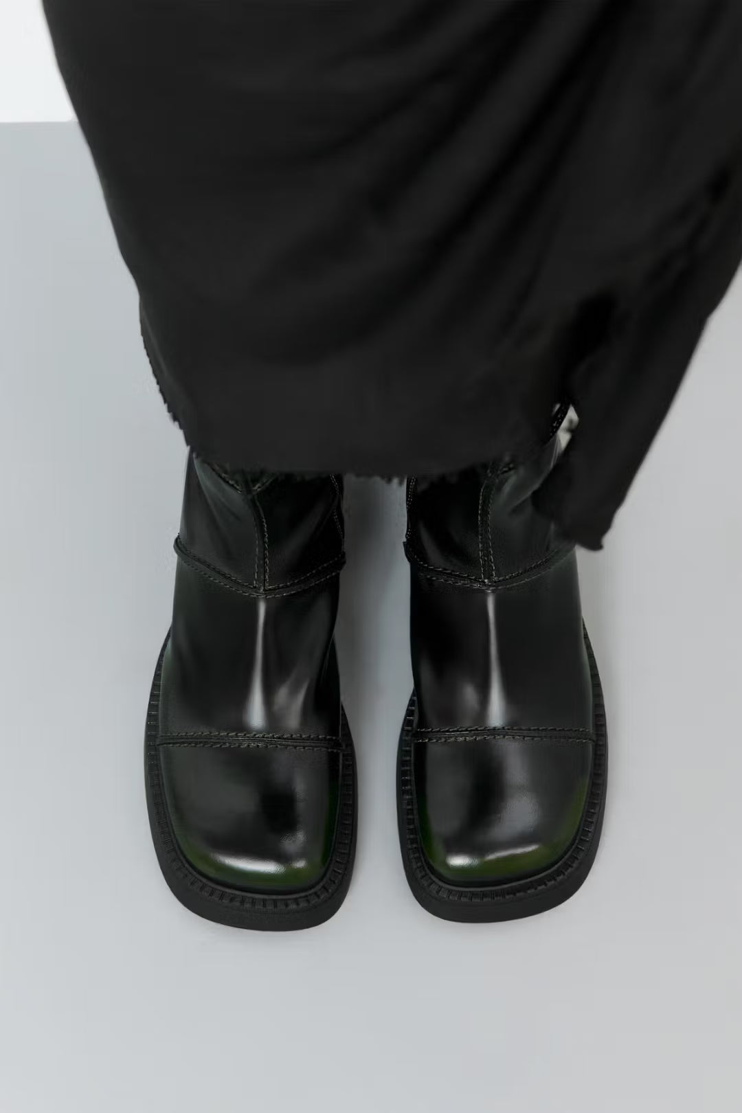 MIISTA Dahlia Khaki  Black Ankle Boots