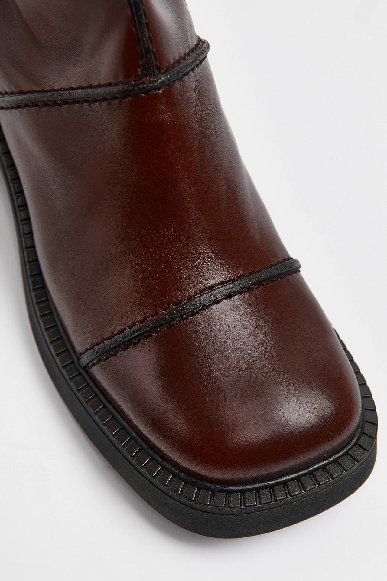 MIISTA DAHLIA DARK BROWN BLACK ANKLE BOOTS