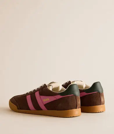 GOLA WOMEN'S ELAN SNEAKERS DK BROWN FLURO PINK