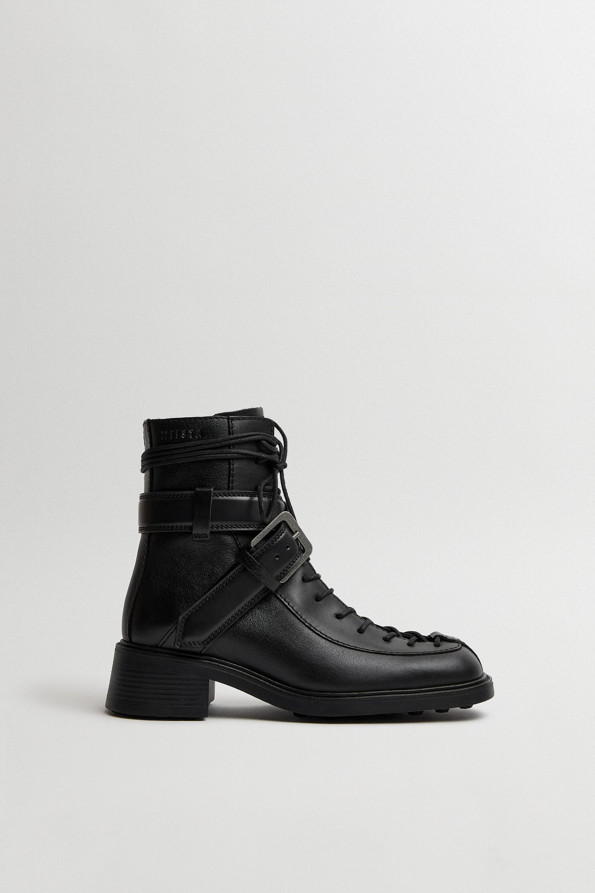 MIISTA Licia Black Lace Ankle Boots