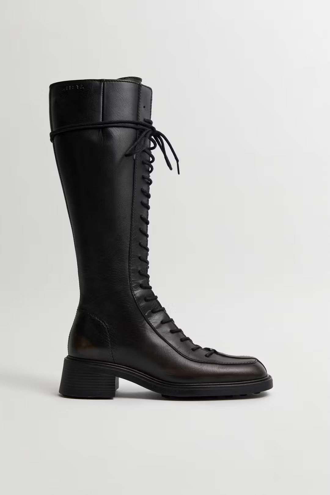 MIISTA Sabryna Brushed Brown Grey Lace Tall Boots