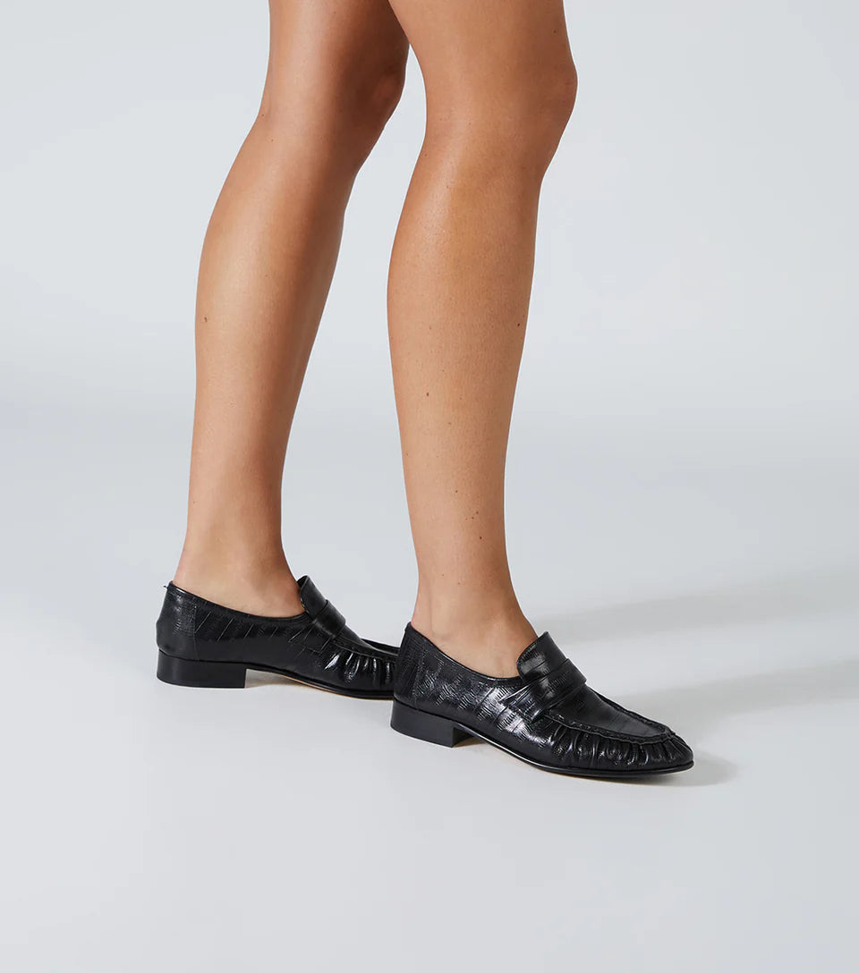 TONY BIANCO GATSBY LOAFERS BLACK ANGUILLE
