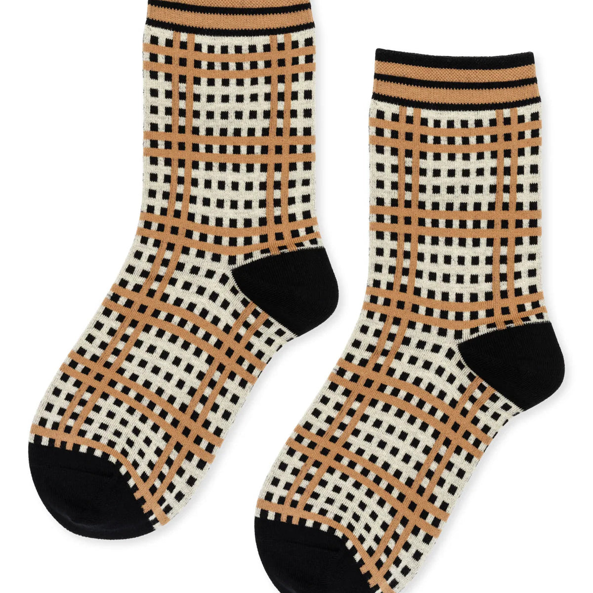 HANSEL MAD FOR PLAID BLACK SOCKS