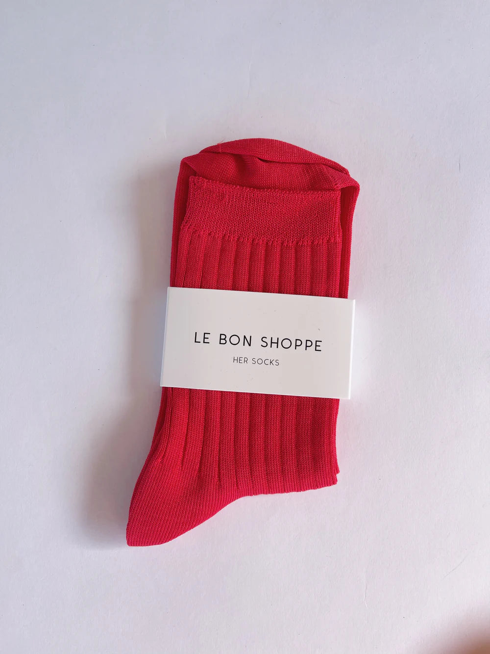 LE BON SHOPPE HER SOCKS RED