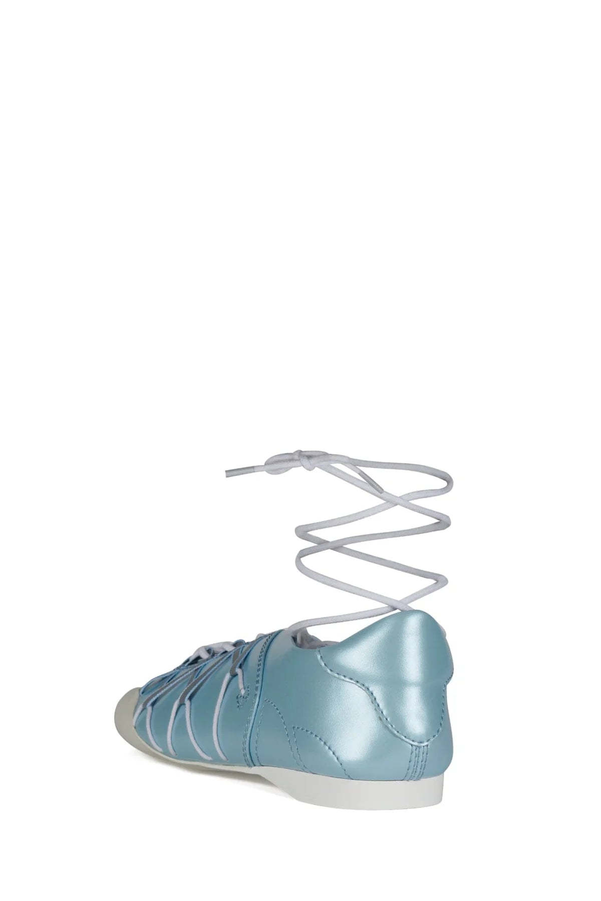 JEFFREY CAMPBELL M-V-P FLATS IN METALIC BLUE