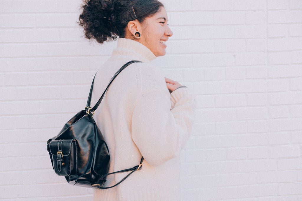 CONVERTABLE CONTRAST STITCH-BLACK