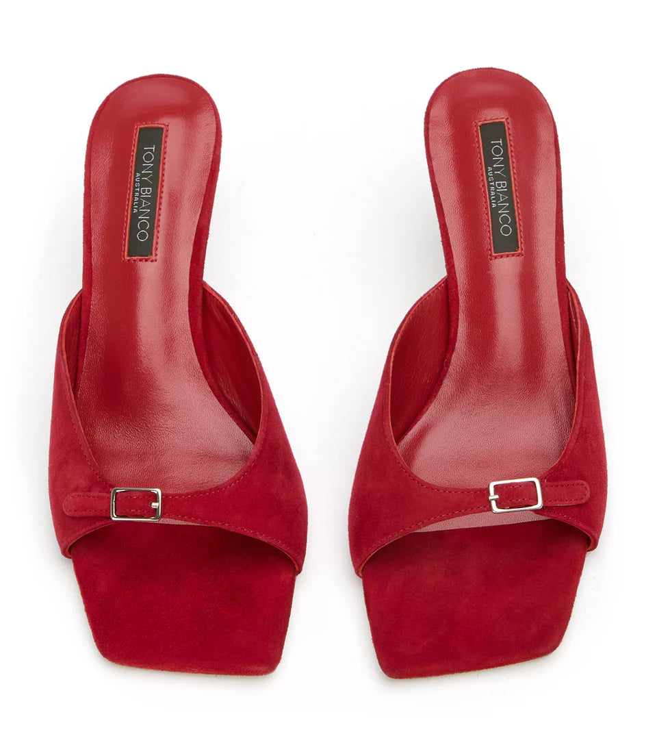 TONY BIANCO RADA SCARLETT SUEDE HEELS - Shoe Market NYC
