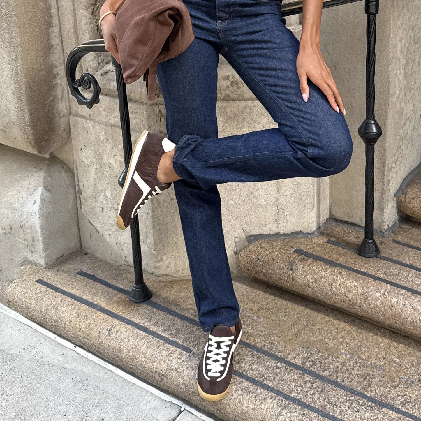 DOLCE VITA SARIYA SNEAKER BROWN NYLON