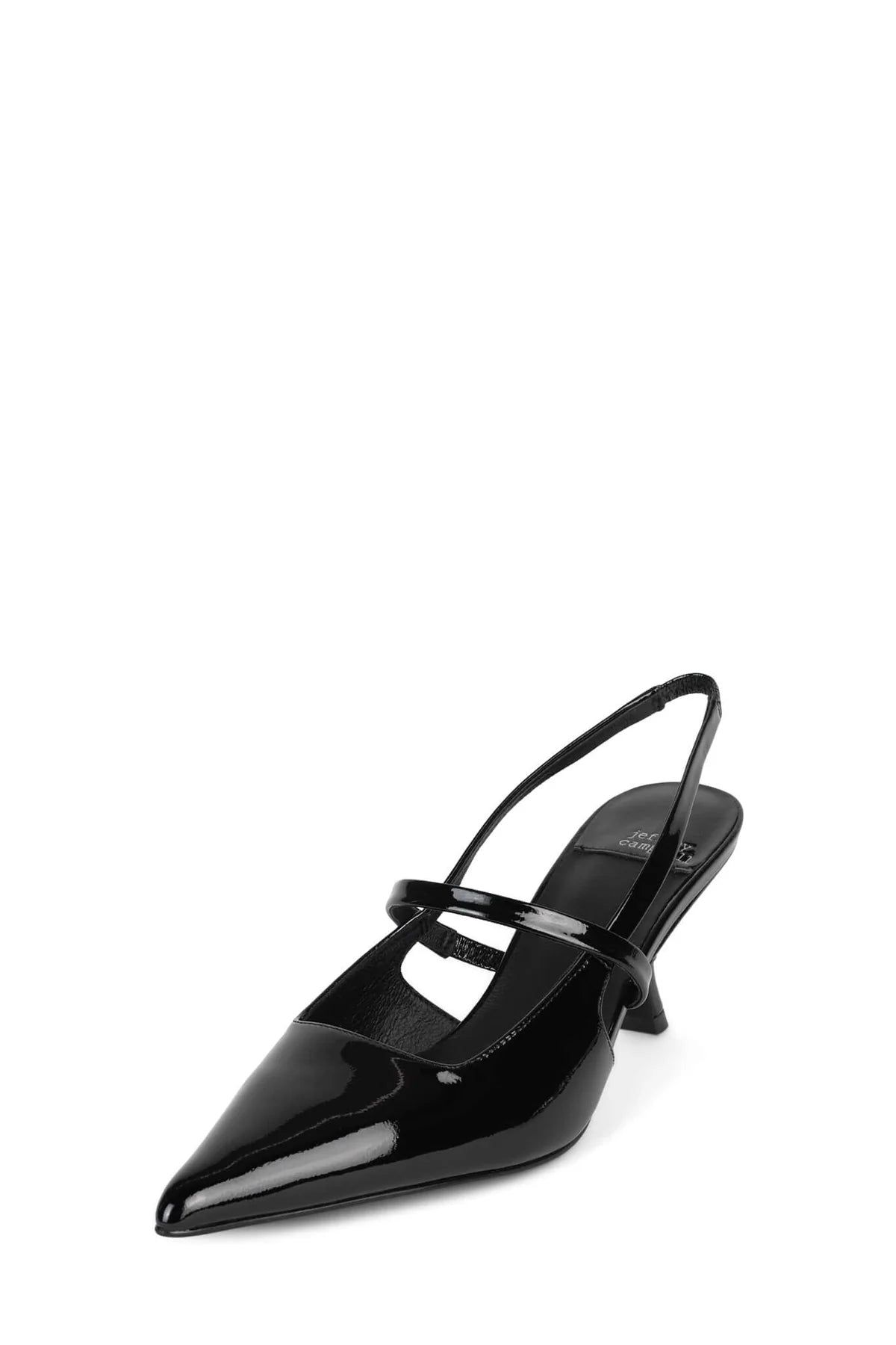 JEFFREY CAMPBELL TANYA SS MHCT SLINGPUMP BLACK PATENT