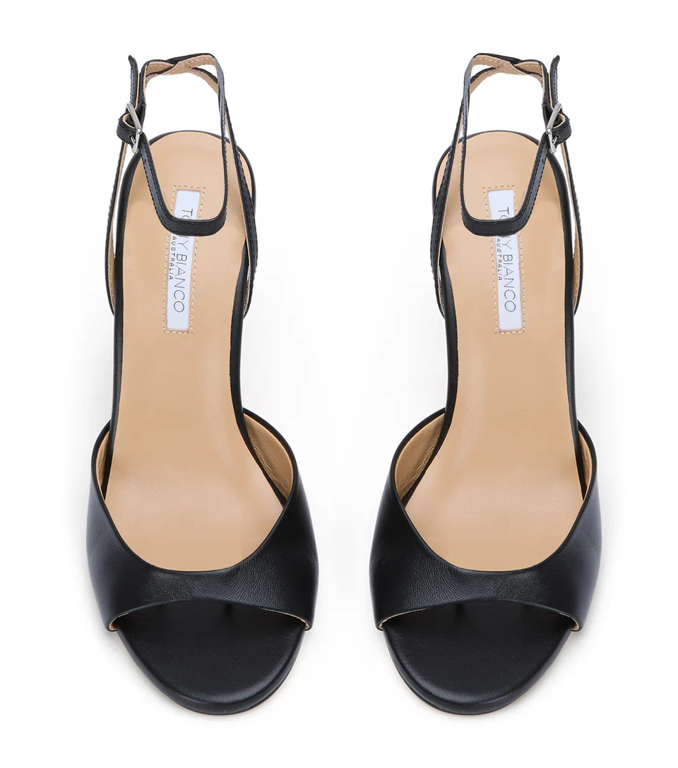 TONY BIANCO VIOLET HEELS IN BLACK NAPPA